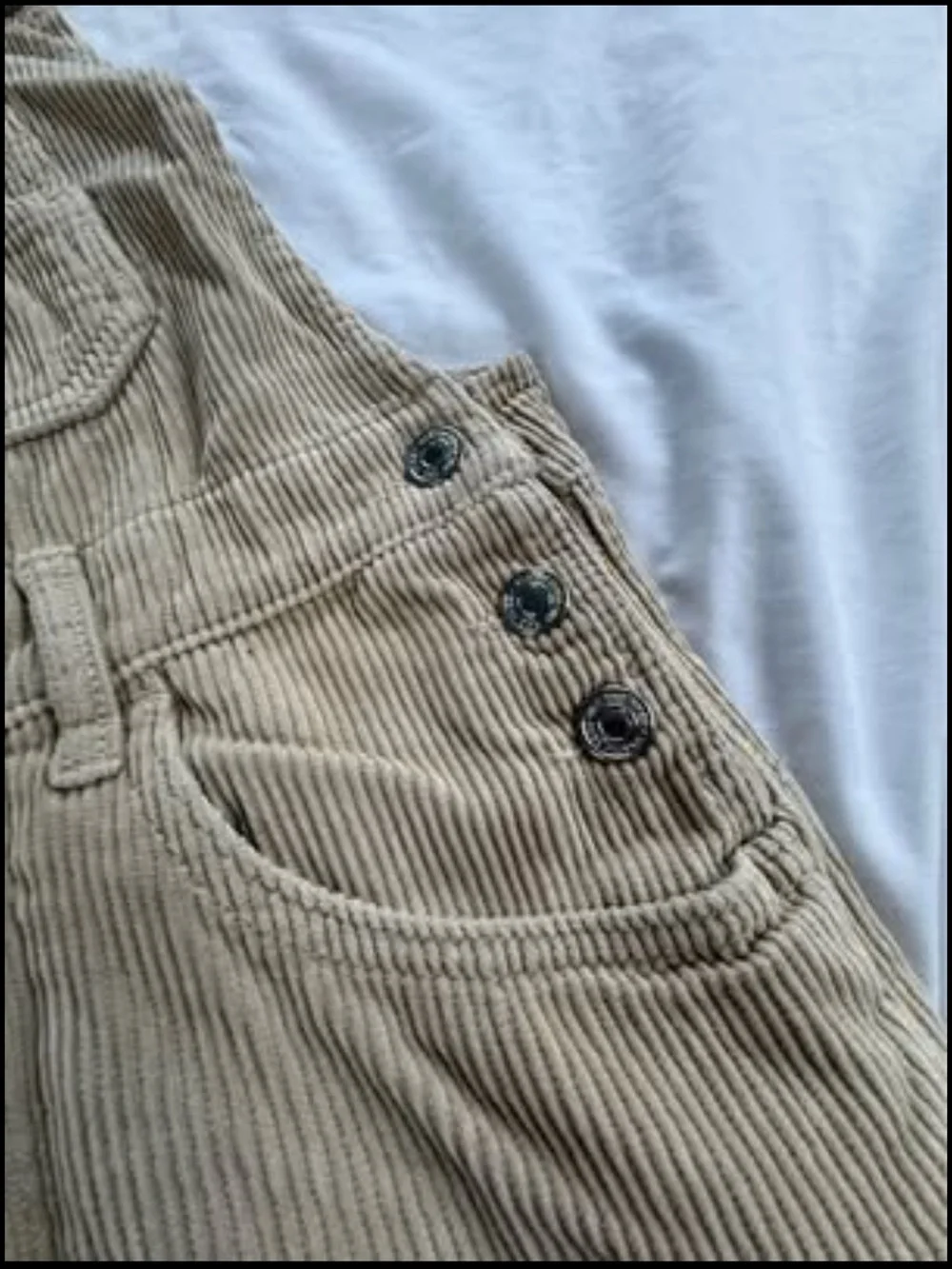 Free People Tan Corduroy Overalls with Adjustable Straps